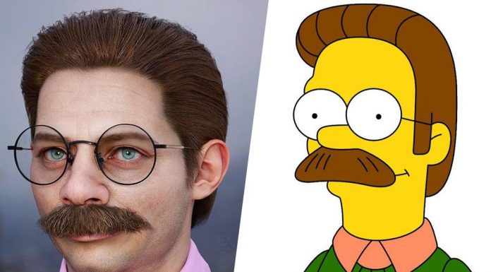 Asa ar arata „The Simpsons” daca ar fi oameni adevarati